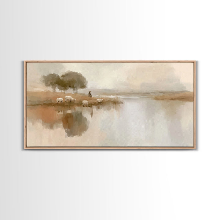 Fields Of Mercy, Framed Canvas Print, Christian Art Canvas, Christian Wall Art, Christian Christmas Art, Jesus Painting, Christmas Art Prin