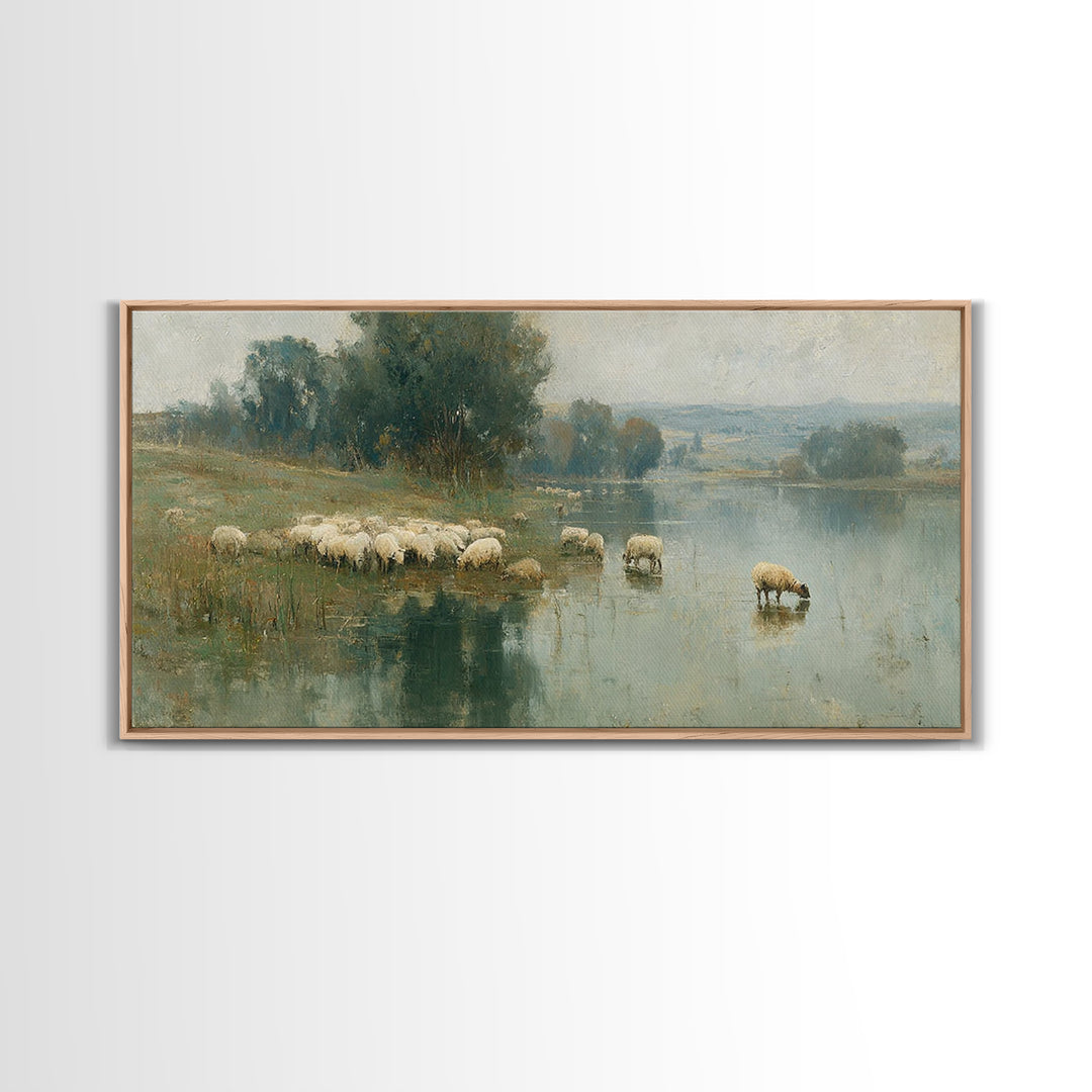 Still Waters Peace | Framed Canvas Print | Christian Wall Art | Christian Art Canvas | Christian Art | Christian Paintings | Christian Deco