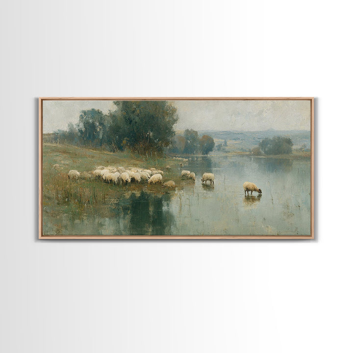 Still Waters Peace | Framed Canvas Print | Christian Wall Art | Christian Art Canvas | Christian Art | Christian Paintings | Christian Deco