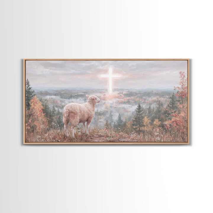 Radiant Crosslight – Framed Canvas Print – Christian Wall Art – Christian Art Canvas – Christian Art Painting – Christian Decor – Christian