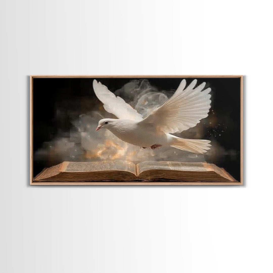 Spirit Fire – Framed Canvas Print – Christian Wall Art – Christian Art Canvas – Jesus Painting – Christian Art Gift – Moody Christian Art