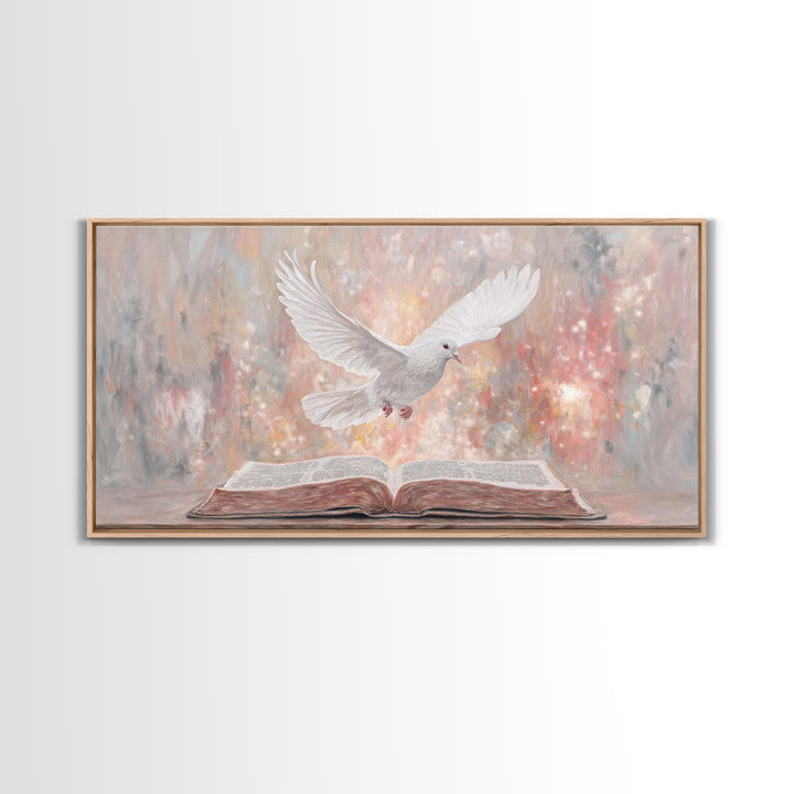 Dove of Peace | Framed Canvas Print | Christian Wall Art | Christian Art Canvas | Modern Christian Painting | Christian Christmas Art | Chr