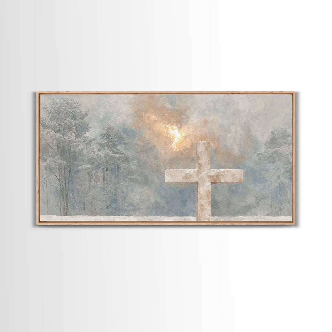 Holy Dawn – Framed Canvas Print – Christian Wall Art – Christian Art Canvas – Christmas Art – Christian Christmas Art – Subtle Christian Ar