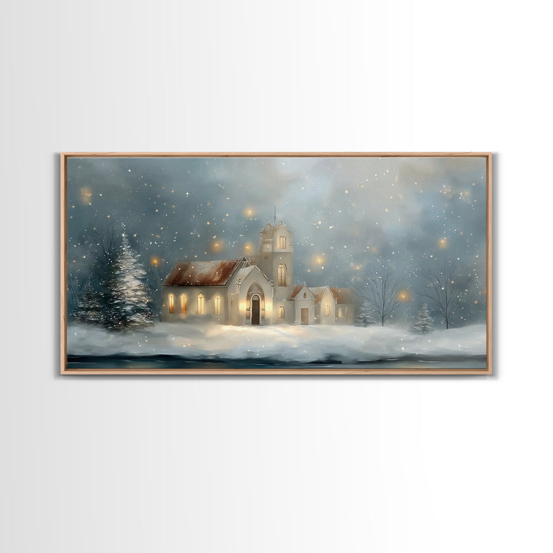 Cathedral Of Light – Framed Canvas Print – Christian Art Canvas – Modern Christian Art – Christmas Wall Art – Christian Gift – Christian De