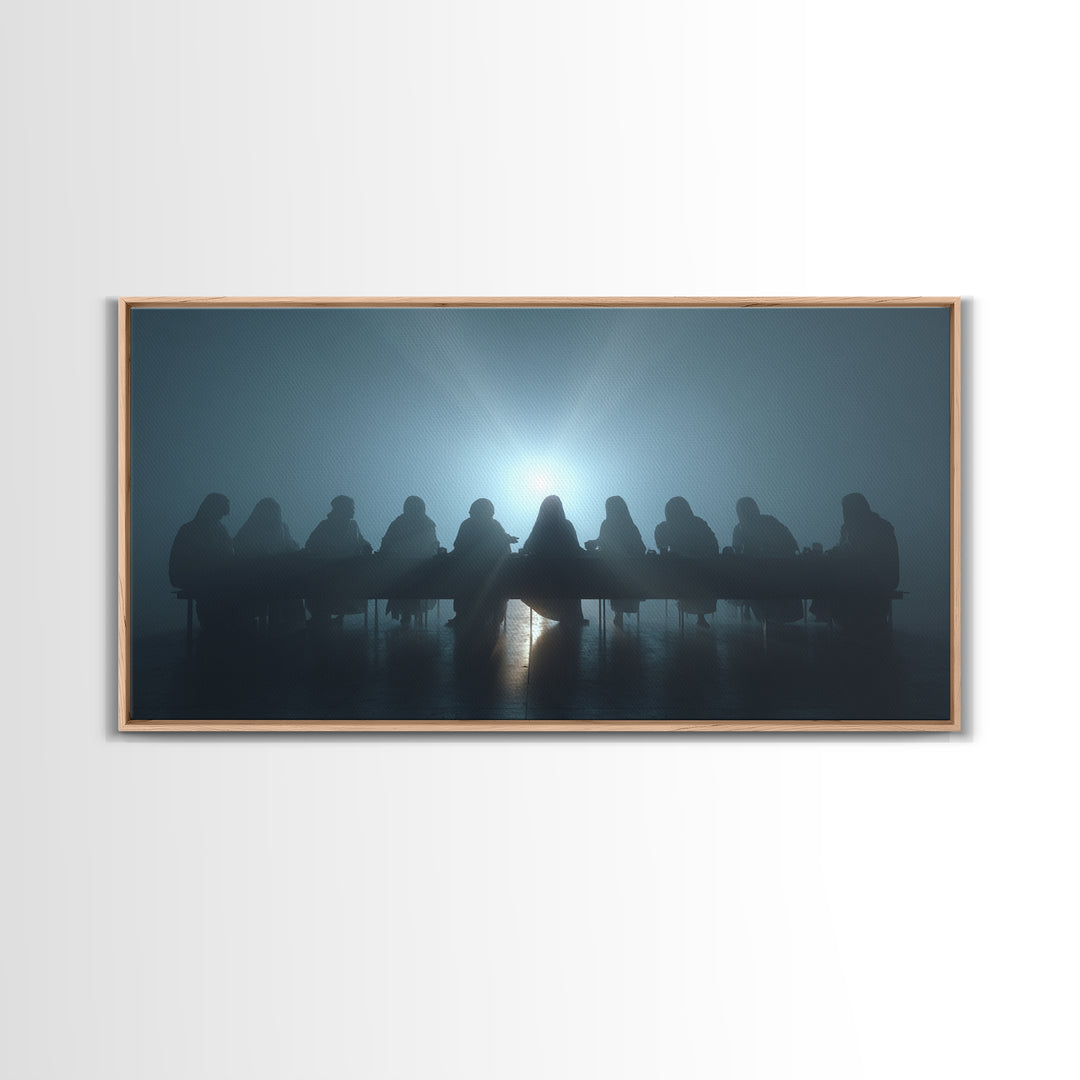 Sacred Gathering - Framed Canvas Print - Christian Wall Art - Jesus Painting - Christian Art Canvas - Christian Christmas Art