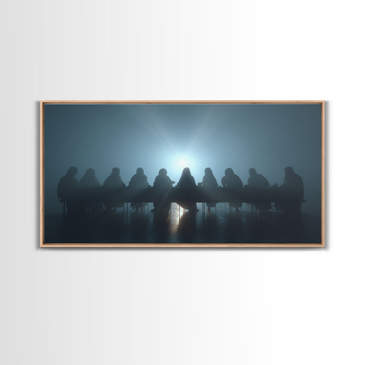 Sacred Gathering - Framed Canvas Print - Christian Wall Art - Jesus Painting - Christian Art Canvas - Christian Christmas Art