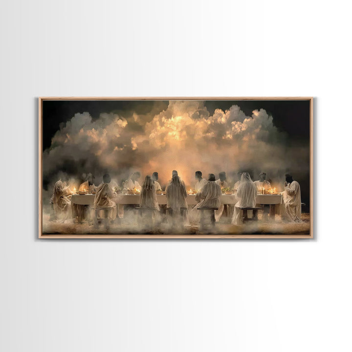 Sacred Banquet – Framed Canvas Print – Christian Art Canvas – Christian Wall Art – Vintage Christian Art – Jesus Painting – Christian Chris
