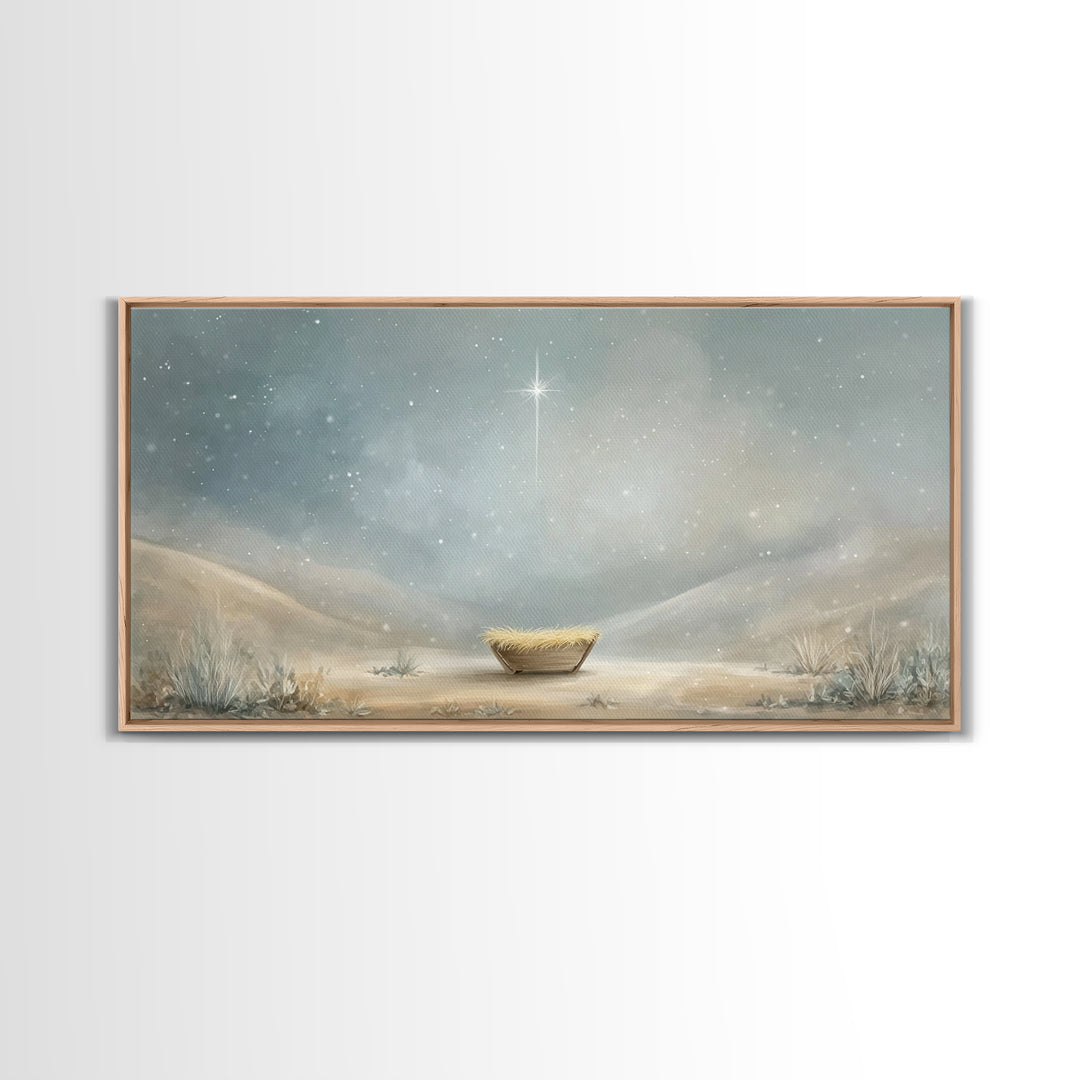 Star Of Hope – Framed Canvas Print – Christian Wall Art – Christian Art Canvas – Christmas Art – Christian Christmas Decor – Unique Christi