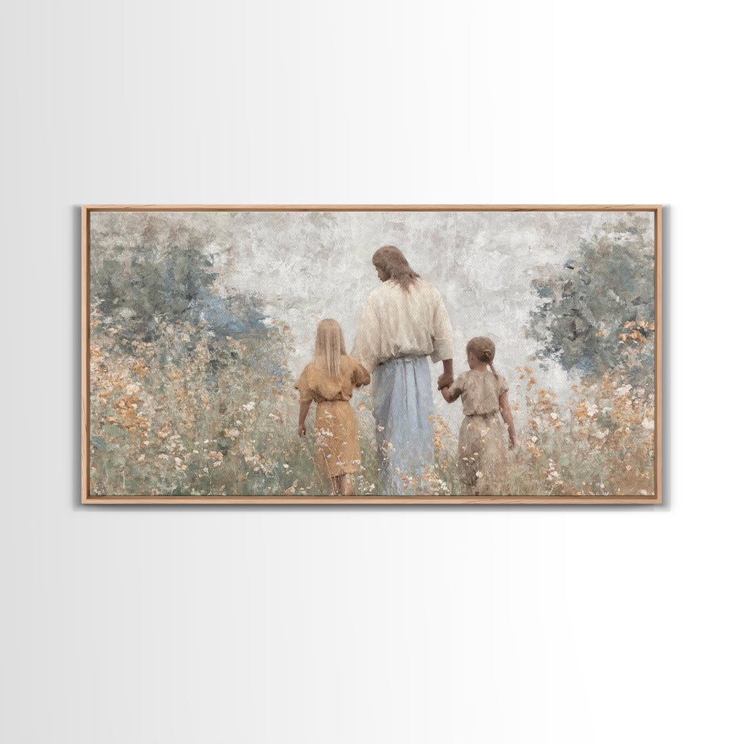 Graceful Path – Framed Canvas Print – Christian Art Canvas – Christian Wall Art – Minimalist Christian Art – Jesus Painting – Christian Art
