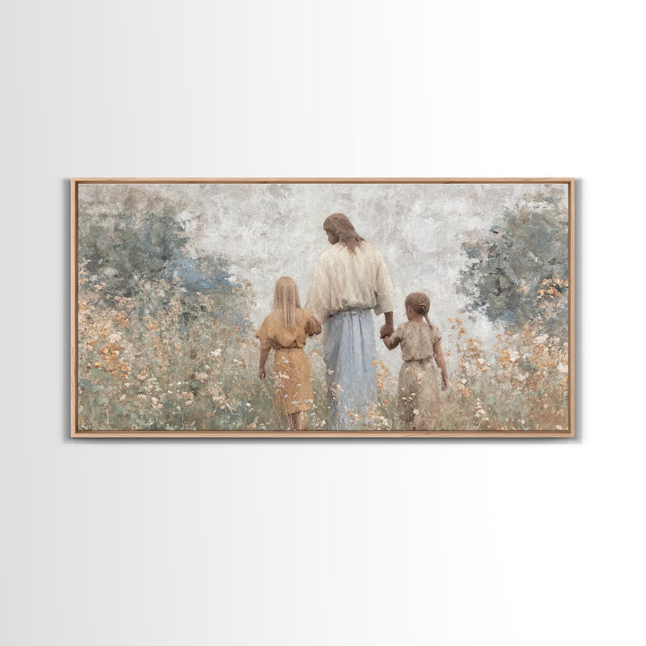 Graceful Path – Framed Canvas Print – Christian Art Canvas – Christian Wall Art – Minimalist Christian Art – Jesus Painting – Christian Art