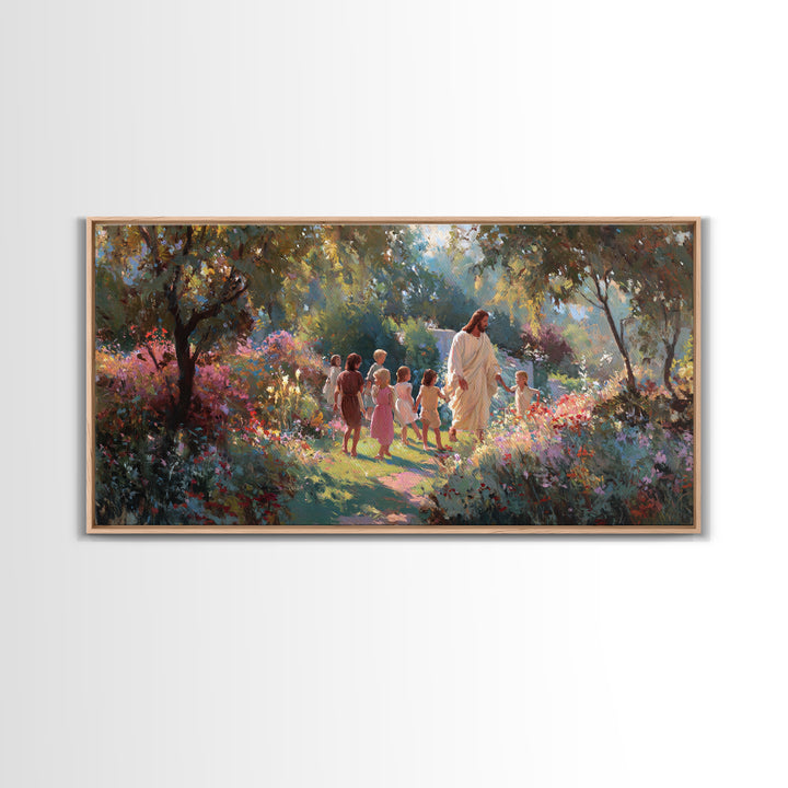 Children Of Hope | Framed Canvas Print | Christian Wall Art | Jesus Painting | Christian Art Canvas | Large Christian Art | Christian Chris