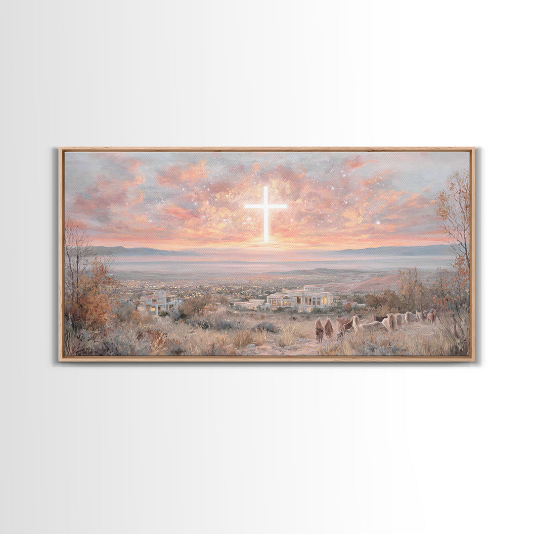 Dawn Of Redemption – Framed Canvas Print – Christian Art Canvas – Christian Wall Art – Large Christian Art – Modern Christian Art – Christi
