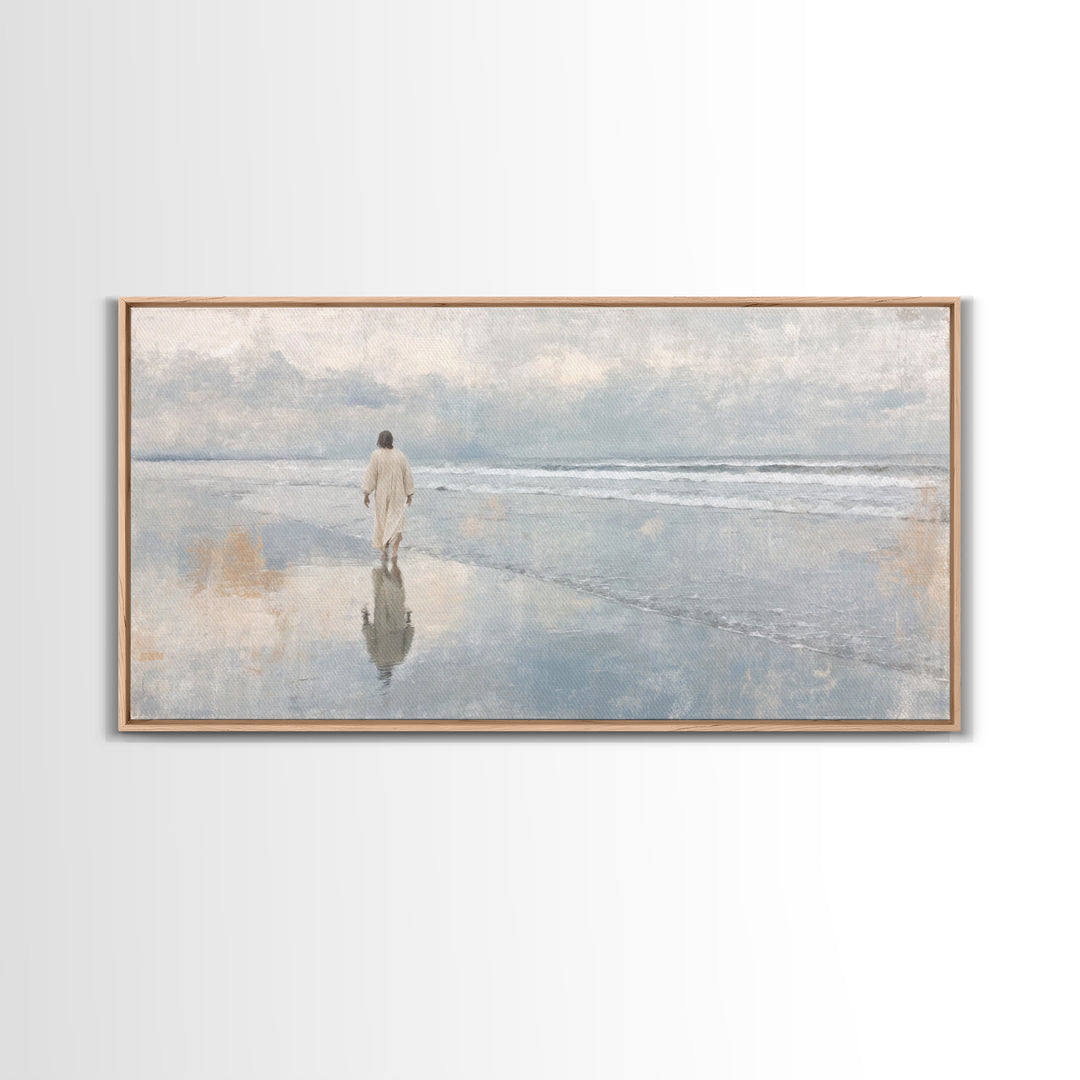 Celestial Morning – Framed Canvas Print – Christian Christmas Art – Christian Art Canvas – Jesus Painting – Modern Christian Art – Christia
