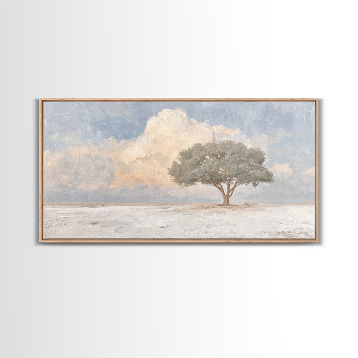 Cloudland Oak – Framed Canvas Print – Christian Art Canvas – Modern Christian Painting – Christian Wall Art – Christian Art Print – Unique
