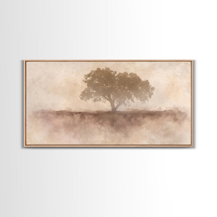 Veil Of Roots – Framed Canvas Print – Minimalist Christian Art – Christian Art Canvas – Christian Wall Art – Christian Art Gift – Subtle Ch