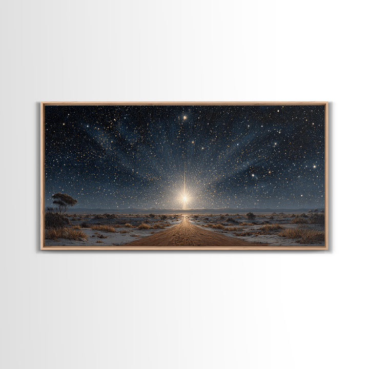 The Guiding Star – Framed Canvas Print – Christmas Art Prints – Christian Christmas Decor – Christian Wall Art – Christian Art Canvas – Chr
