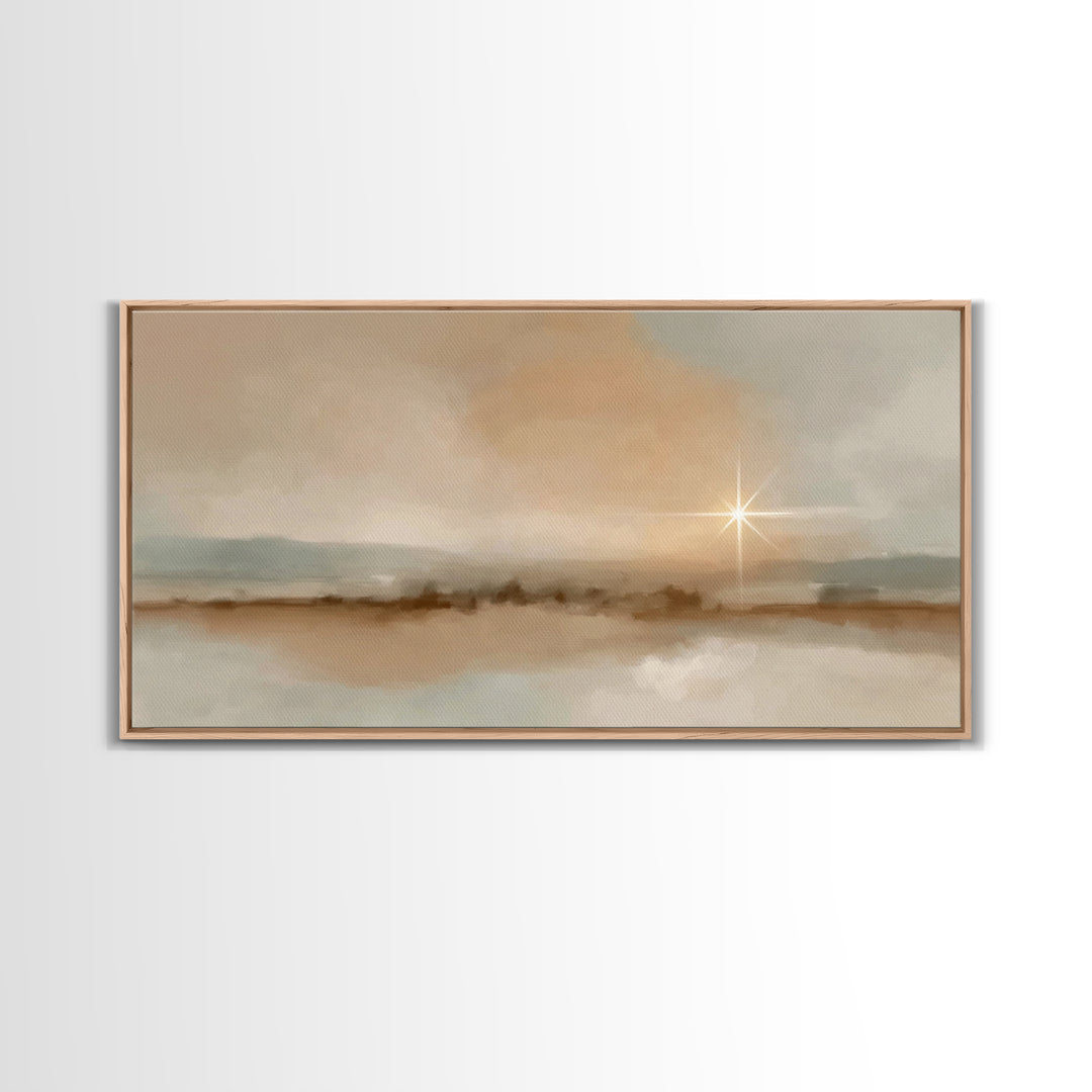 Desert Promise – Framed Canvas Print – Christmas Art – Christian Art Canvas – Jesus Painting – Christian Wall Art – Christian Christmas Dec