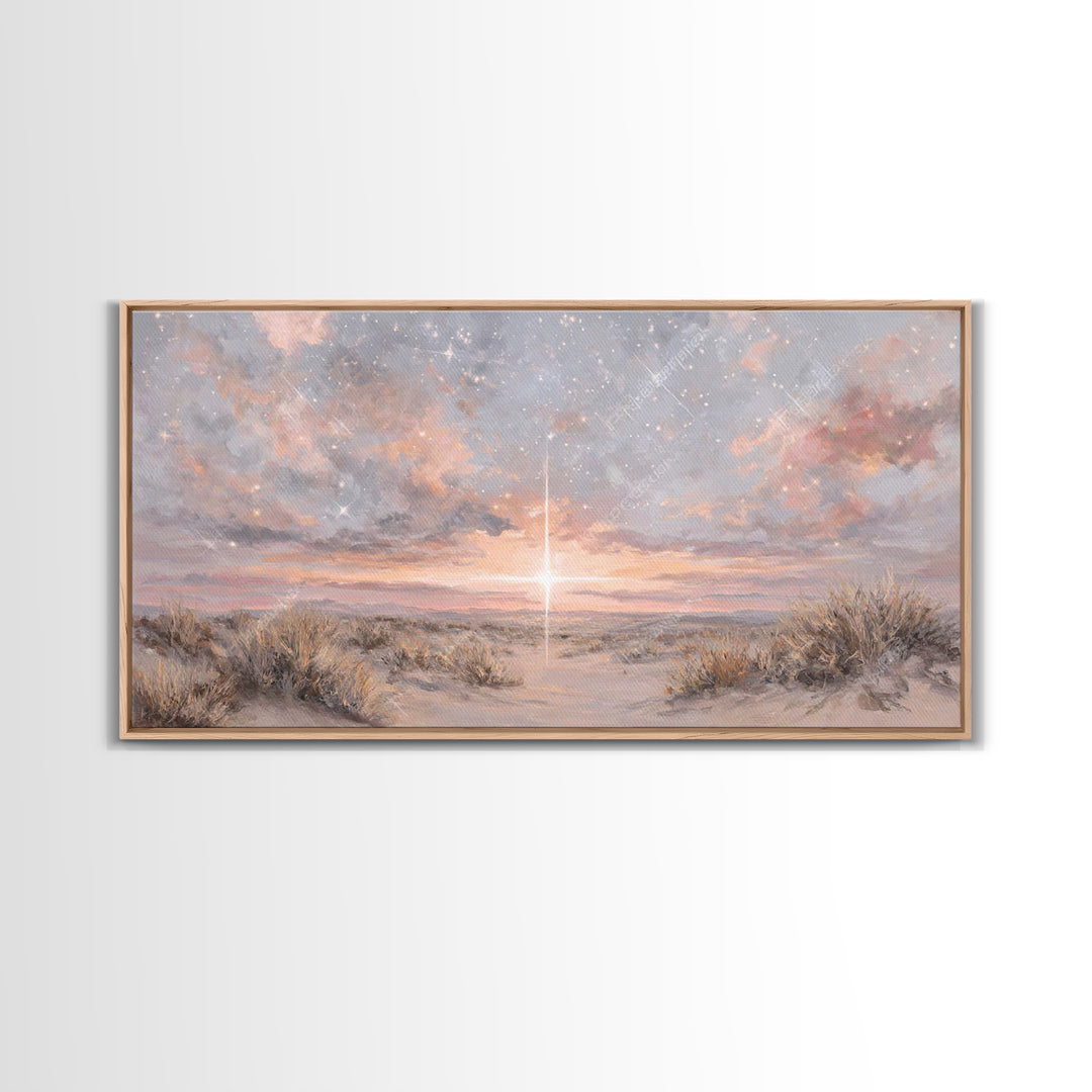 Radiant Messiah | Framed Canvas Print | Christian Christmas Art | Christian Wall Art | Jesus Painting | Christmas Art | Christian Art Canva