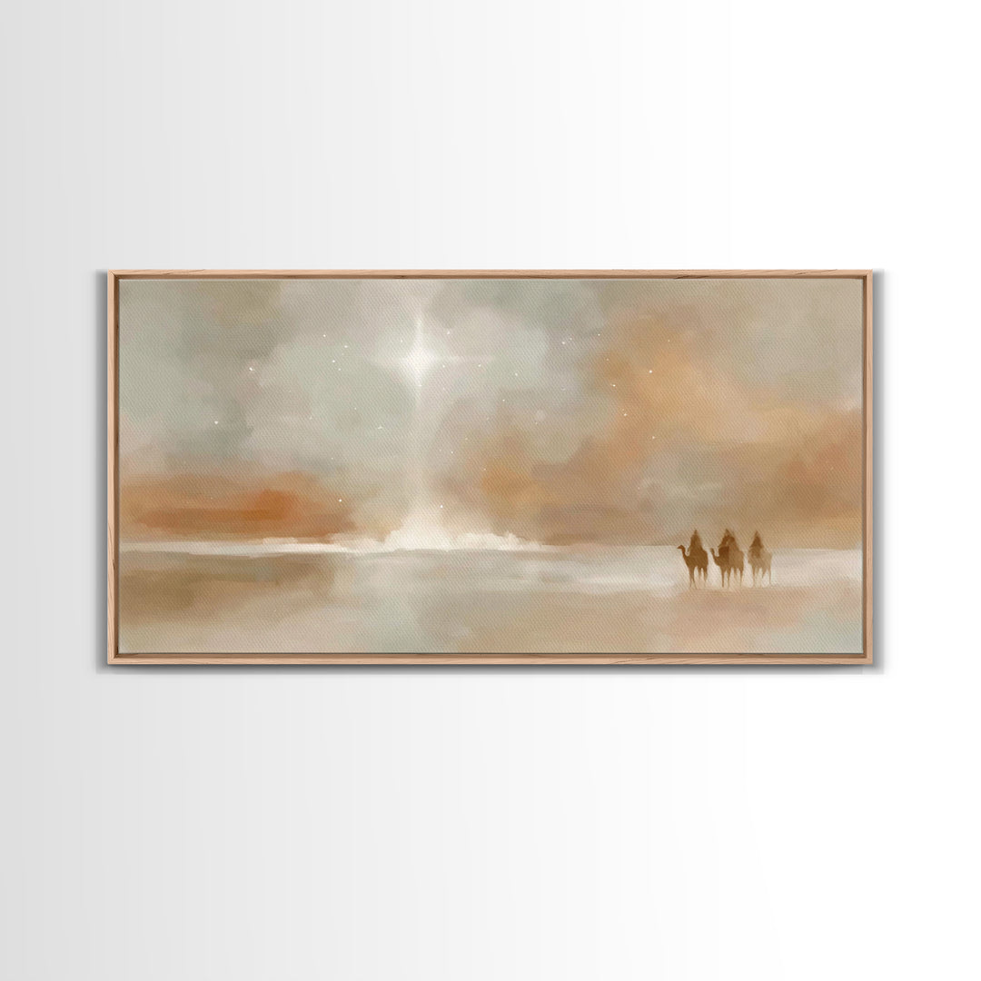 Journey Of Kings – Framed Canvas Print – Christian Christmas Art – Jesus Painting – Christian Wall Art – Christmas Art – Christian Art Canv