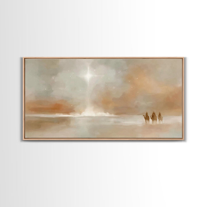 Journey Of Kings – Framed Canvas Print – Christian Christmas Art – Jesus Painting – Christian Wall Art – Christmas Art – Christian Art Canv