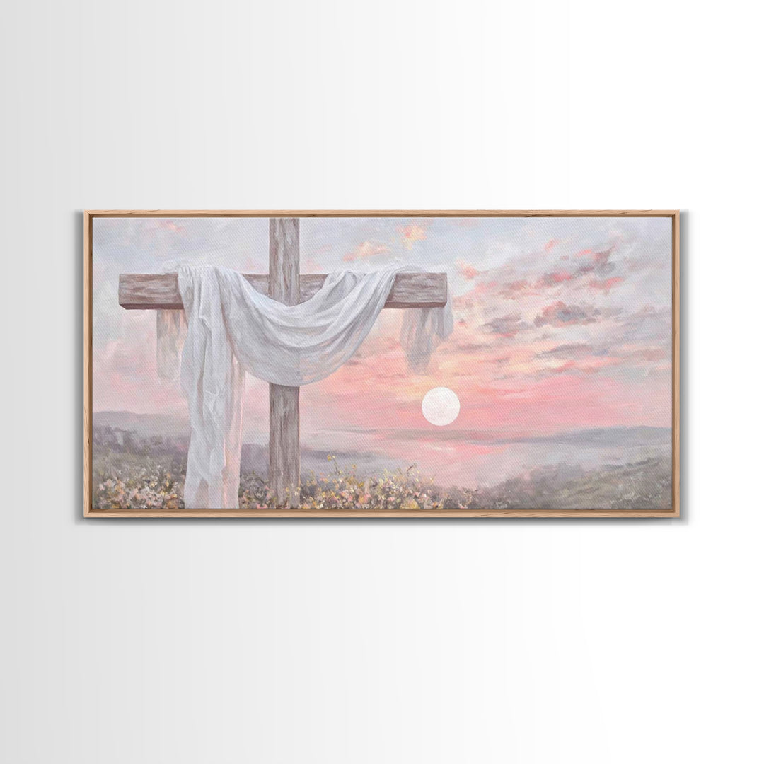 Humble Pasture – Framed Canvas Print – Christian Christmas Art – Christian Art Canvas – Vintage Christian Art – Christian Painting – Christ
