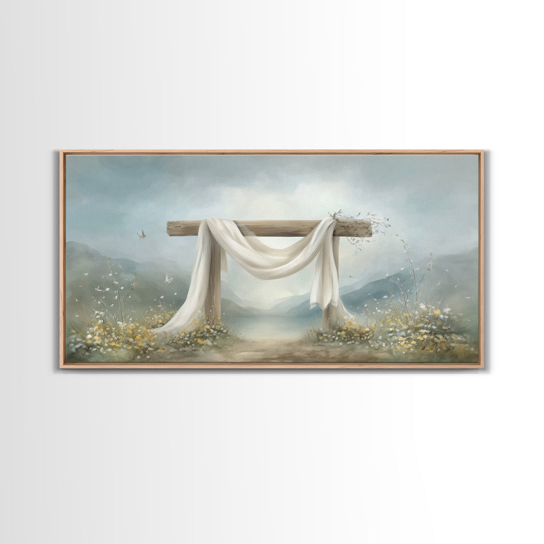 Morning Mercy | Framed Canvas Print | Christian Wall Art | Christian Art Canvas | Moody Christian Art | Christian Christmas Art | Christian
