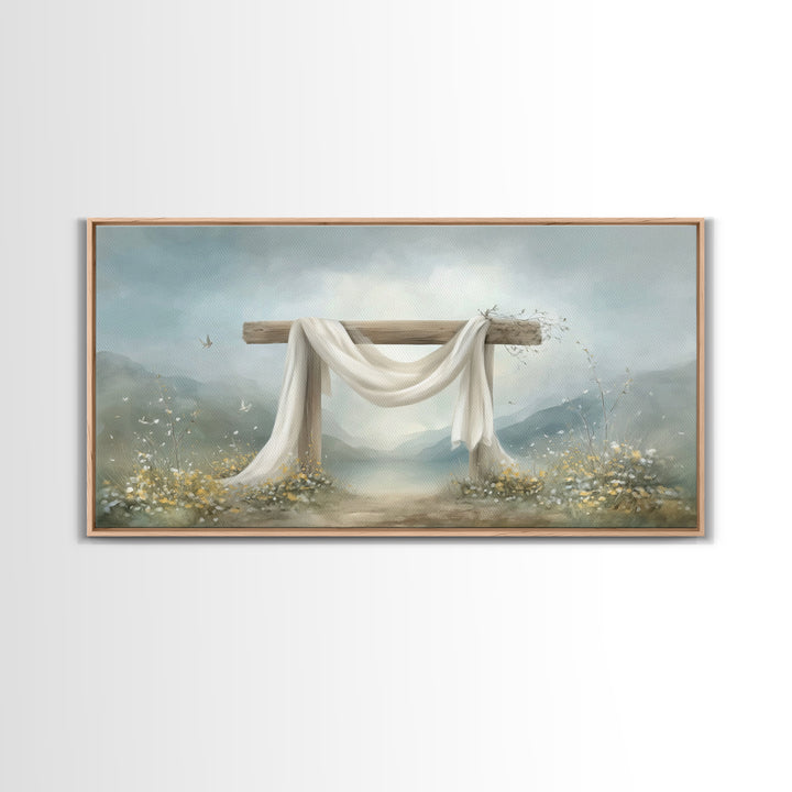 Morning Mercy | Framed Canvas Print | Christian Wall Art | Christian Art Canvas | Moody Christian Art | Christian Christmas Art | Christian