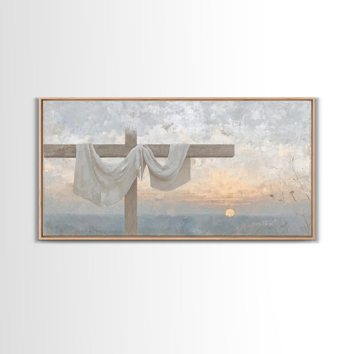 Risen Dawn – Framed Canvas Print – Christian Wall Art – Christian Art Canvas – Christian Decor For Home – Christmas Wall Art – Christian Gi