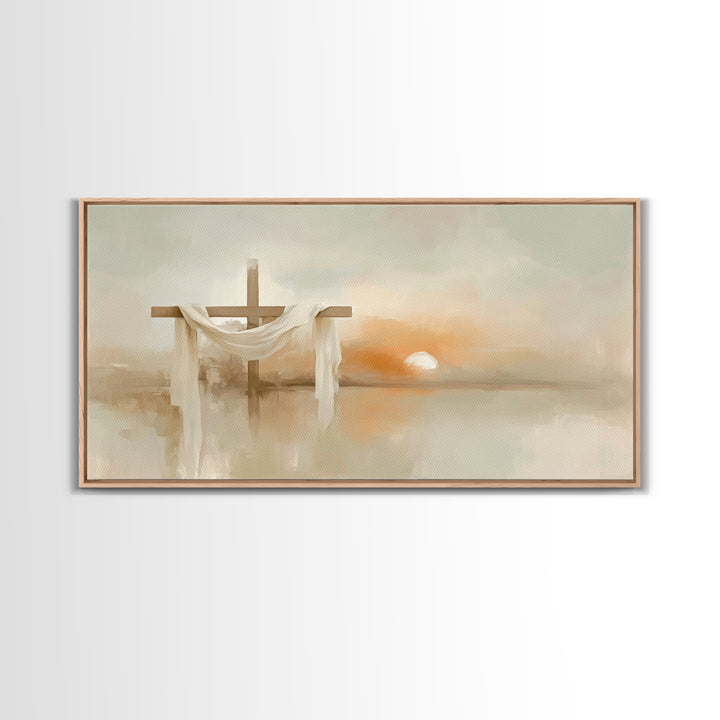 Eternal Light, Framed Canvas Print, Christian Art Canvas, Christian Wall Art, Christian Christmas Art, Minimalist Christian Art, Christian