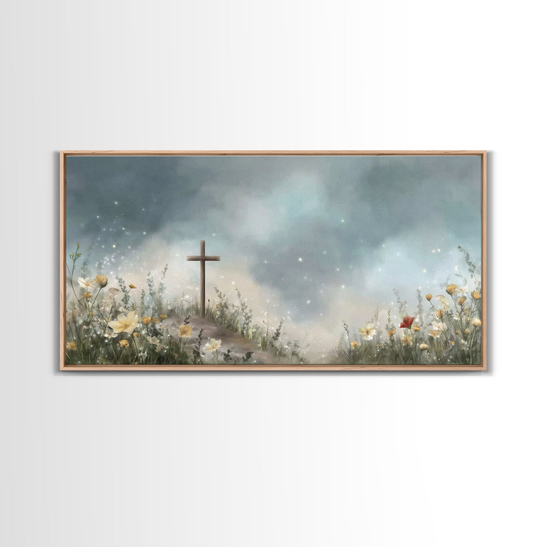 Blossoms Of Renewal | Framed Canvas Print | Christian Wall Art | Christian Art Canvas | Christian Art Prints | Christian Decoration | Moder