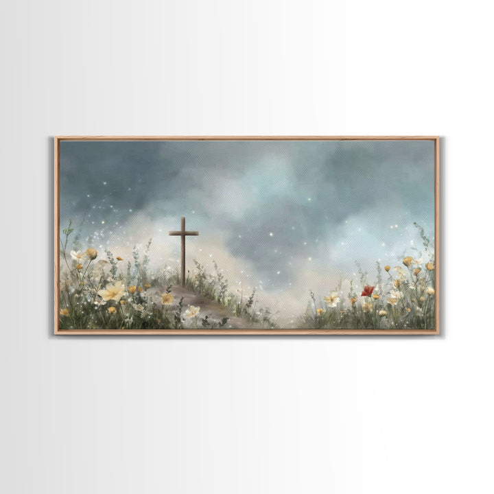Blossoms Of Renewal | Framed Canvas Print | Christian Wall Art | Christian Art Canvas | Christian Art Prints | Christian Decoration | Moder