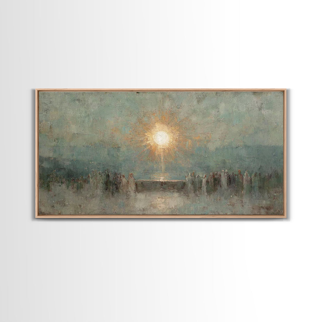 Light Of Salvation – Framed Canvas Print – Christian Wall Art – Christian Art Canvas – Vintage Christian Art – Christian Art Work – Christi