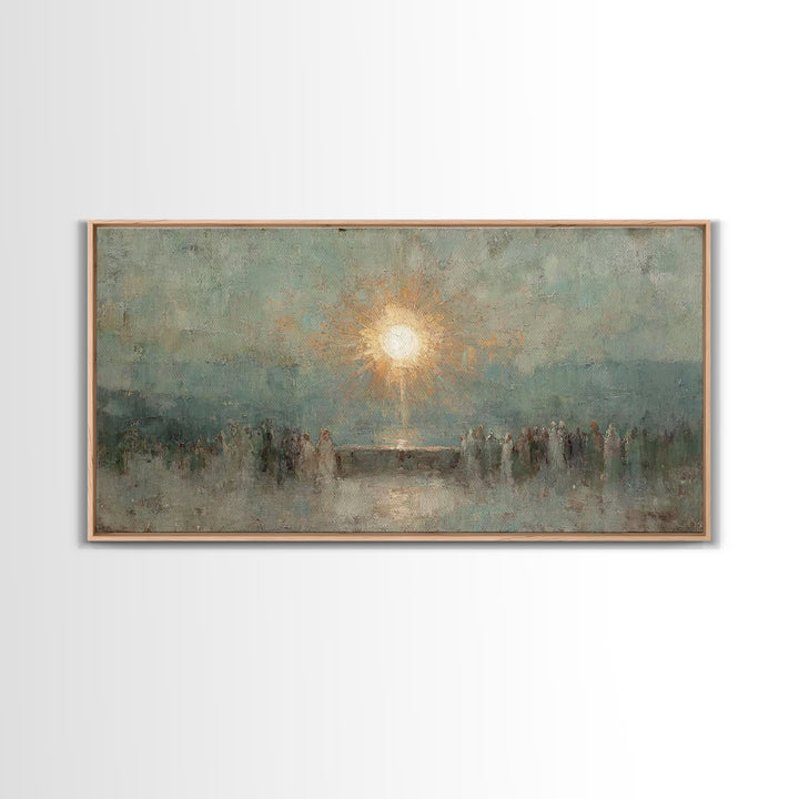 Light Of Salvation – Framed Canvas Print – Christian Wall Art – Christian Art Canvas – Vintage Christian Art – Christian Art Work – Christi