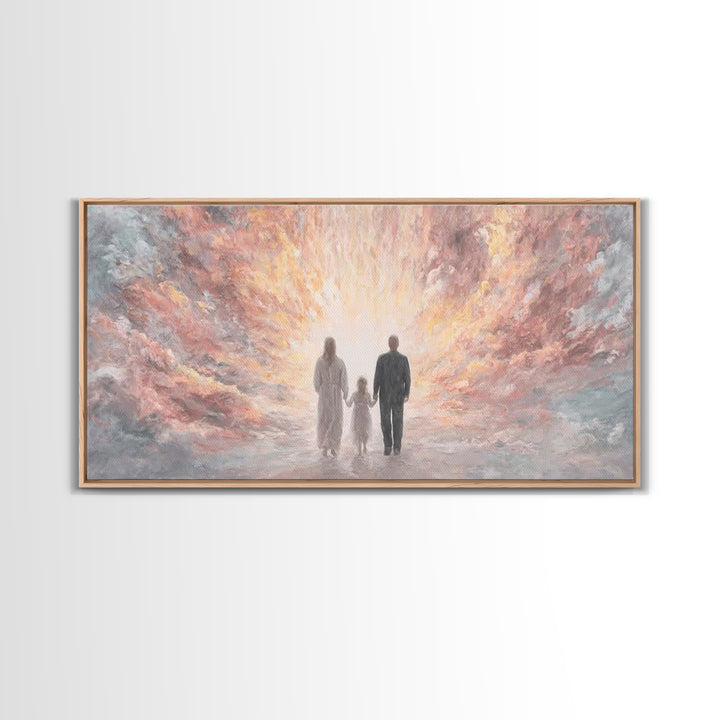 Path Of Light, Framed Canvas Print, Christian Art Canvas, Christian Christmas Art, Christian Wall Art, Large Christian Painting