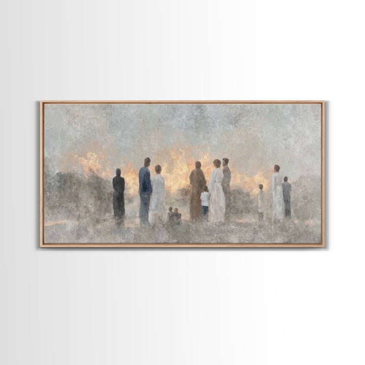 Dawn Of Hope – Framed Canvas Print – Christian Wall Art – Christian Art Work – Minimalist Christian Art – Christian Art Canvas