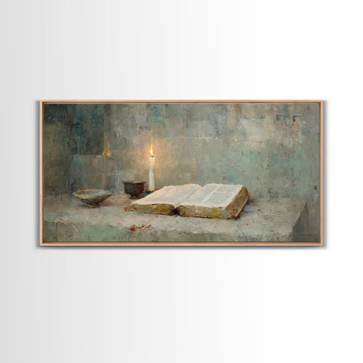 Radiant Communion | Framed Canvas Print | Christian Art Canvas | Christian Wall Art | Modern Christian Painting | Christian Christmas Art