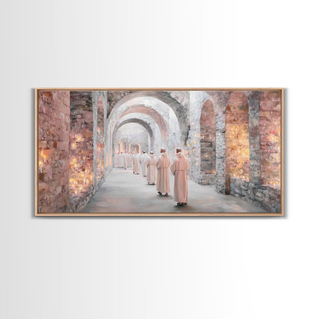 Processional Light, Framed Canvas Print, Christian Wall Art, Christian Art Canvas, Modern Christian Painting, Christian Art Work, Christian