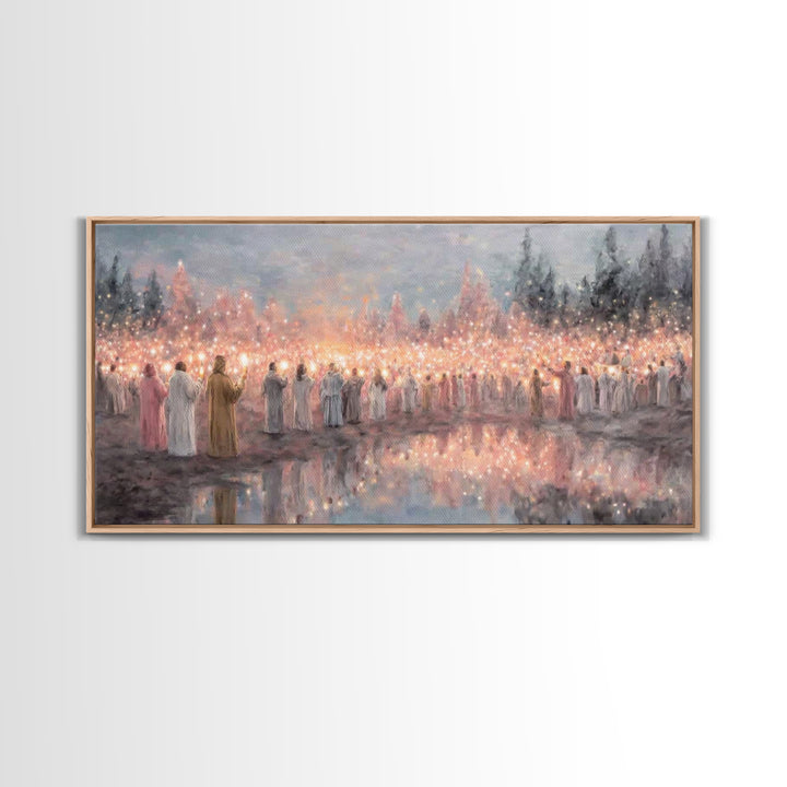 Radiant Multitude – Framed Canvas Print – Christian Art Canvas – Christian Christmas Art – Christmas Art Prints – Christian Wall Art – Mode