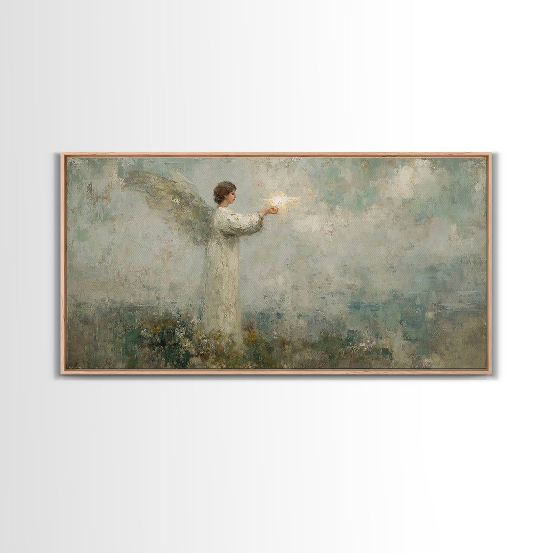 Witness Of Light - Framed Canvas Print - Christian Wall Art - Christian Art Canvas - Christmas Art - Jesus Painting - Christian Art