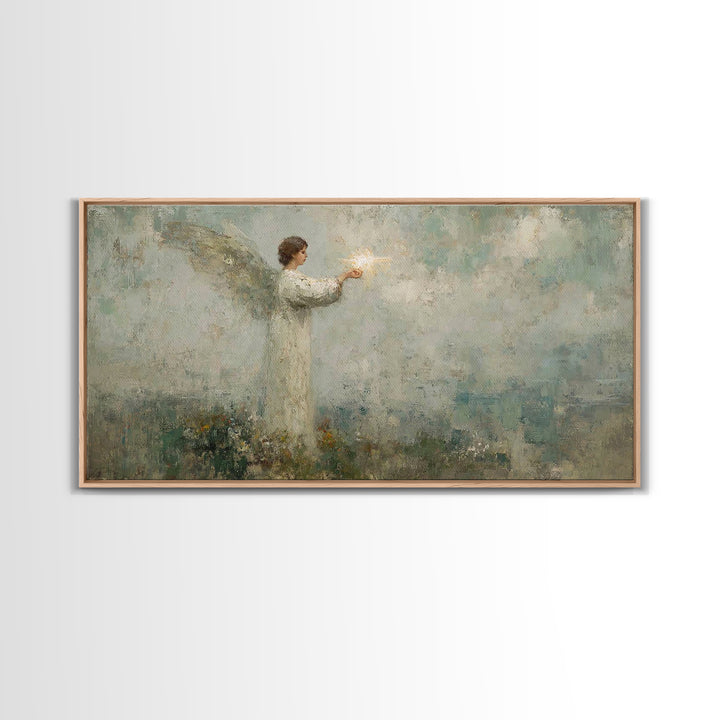 Witness Of Light - Framed Canvas Print - Christian Wall Art - Christian Art Canvas - Christmas Art - Jesus Painting - Christian Art
