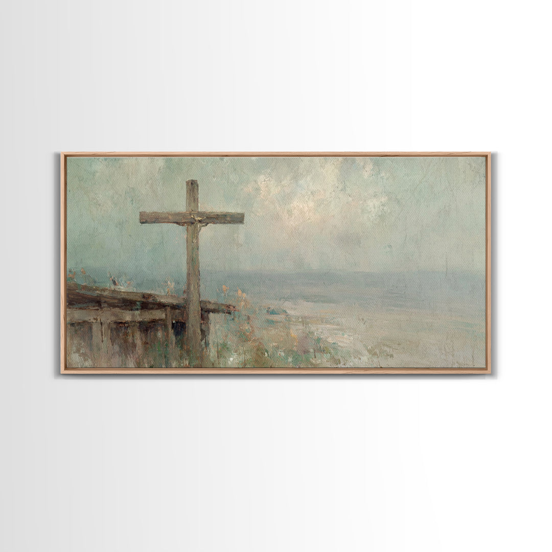 Dawn Of Mercy – Framed Canvas Print – Christian Wall Art – Christian Art Canvas – Jesus Painting – Christian Christmas Art