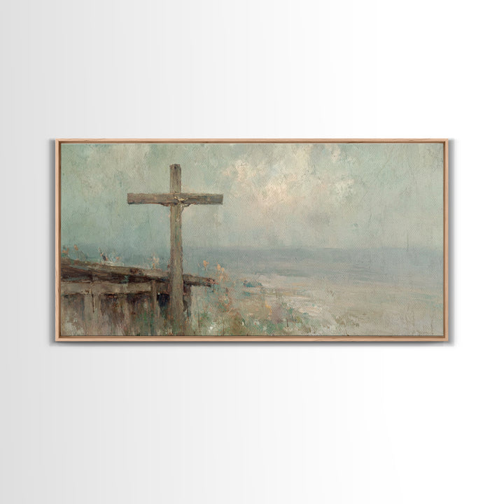 Dawn Of Mercy – Framed Canvas Print – Christian Wall Art – Christian Art Canvas – Jesus Painting – Christian Christmas Art