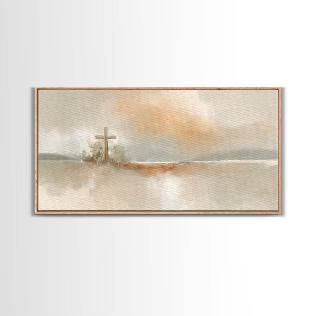 Desert Redeemer – Framed Canvas Print – Christian Wall Art – Christian Painting – Christian Christmas Art – Christian Art Print