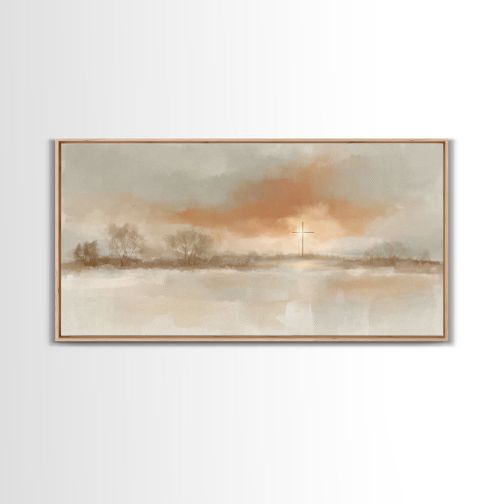 Morning Grace – Framed Canvas Print – Christian Wall Art – Christian Art Canvas – Subtle Christian Art – Christmas Art Prints