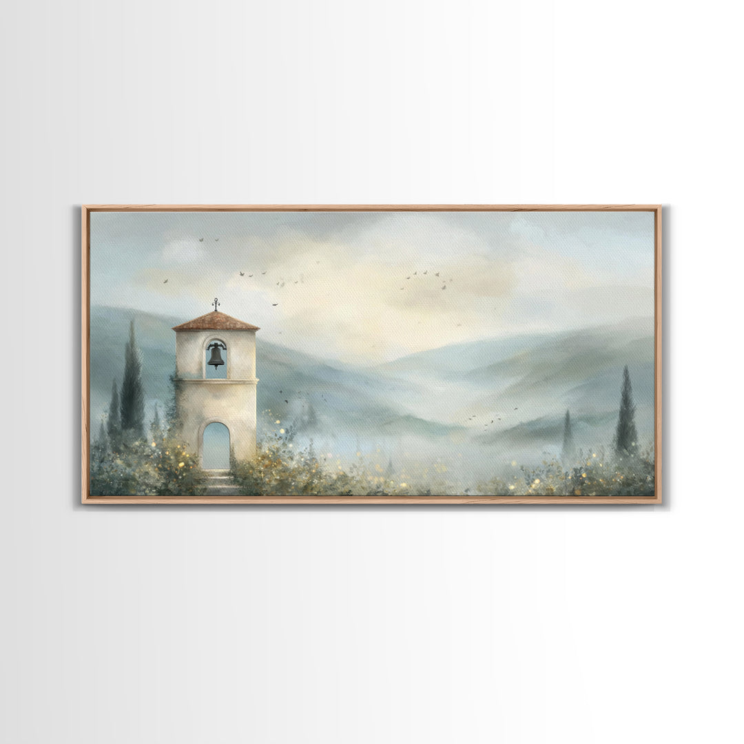 Bell Of Hope – Framed Canvas Print – Christian Decor – Christian Wall Art – Christian Art Canvas – Modern Christian Art