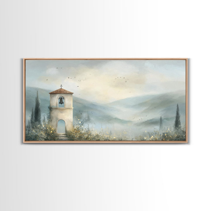 Bell Of Hope – Framed Canvas Print – Christian Decor – Christian Wall Art – Christian Art Canvas – Modern Christian Art