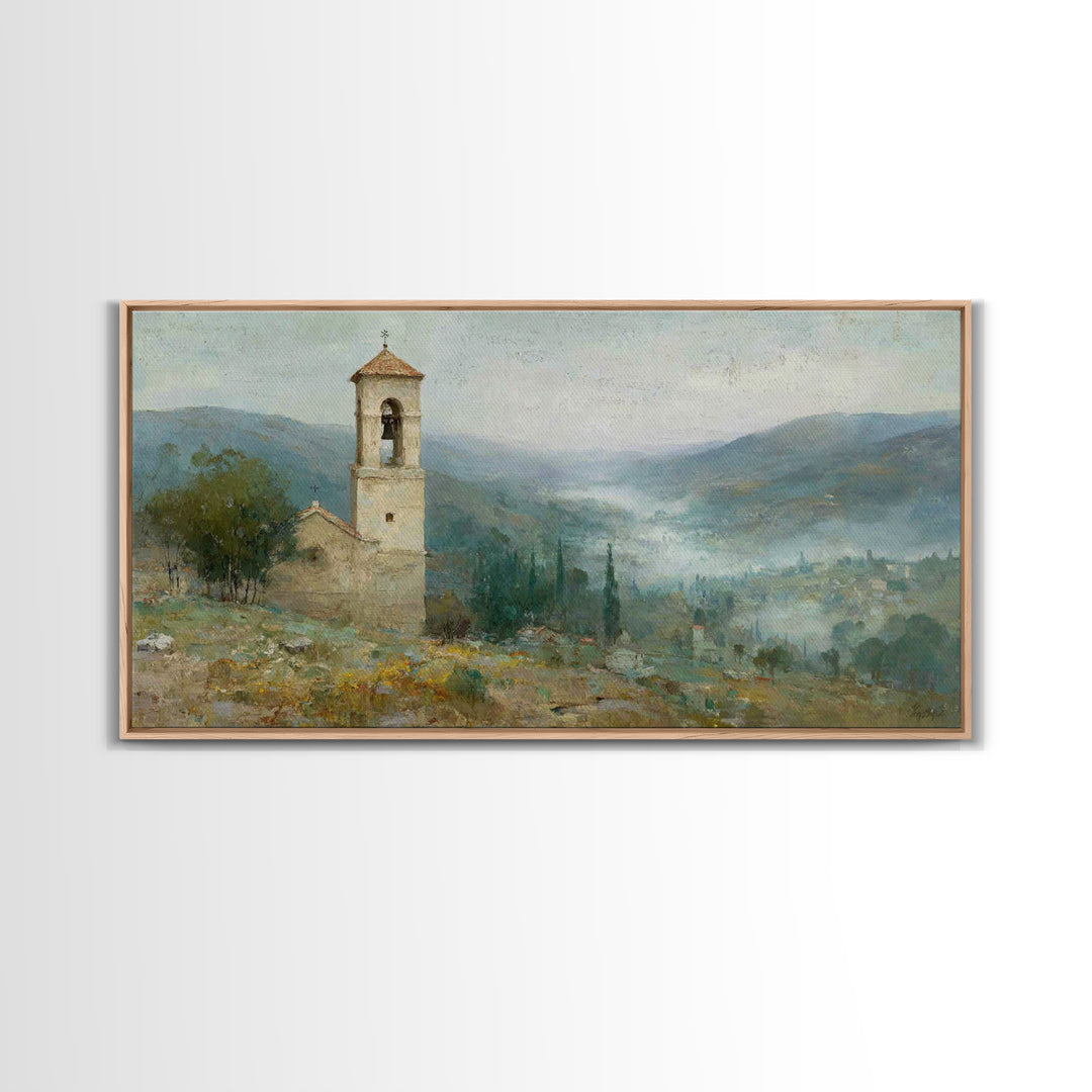 Mountain Sanctuary – Framed Canvas Print – Christian Art Canvas – Christian Decoration – Modern Christian Art – Christian Wall Art