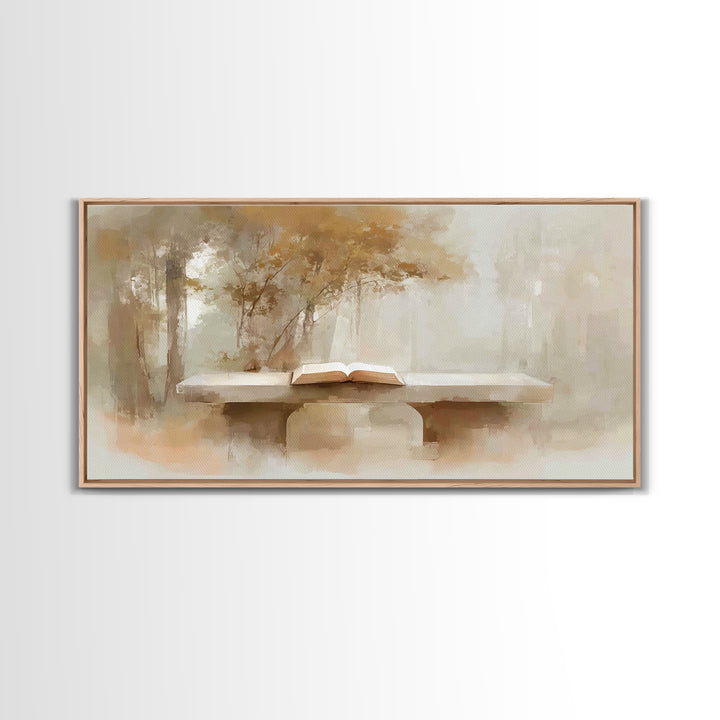 Forest Scripture - Framed Canvas Print - Christian Art Canvas - Christian Wall Art - Subtle Christian Art - Christian Painting - Christian