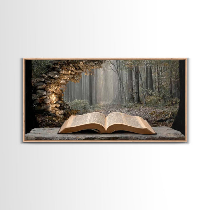 Path of Light - Framed Canvas Print - Christian Wall Art - Christian Art Canvas - Christmas Art - Christian Christmas Art - Framed Christma
