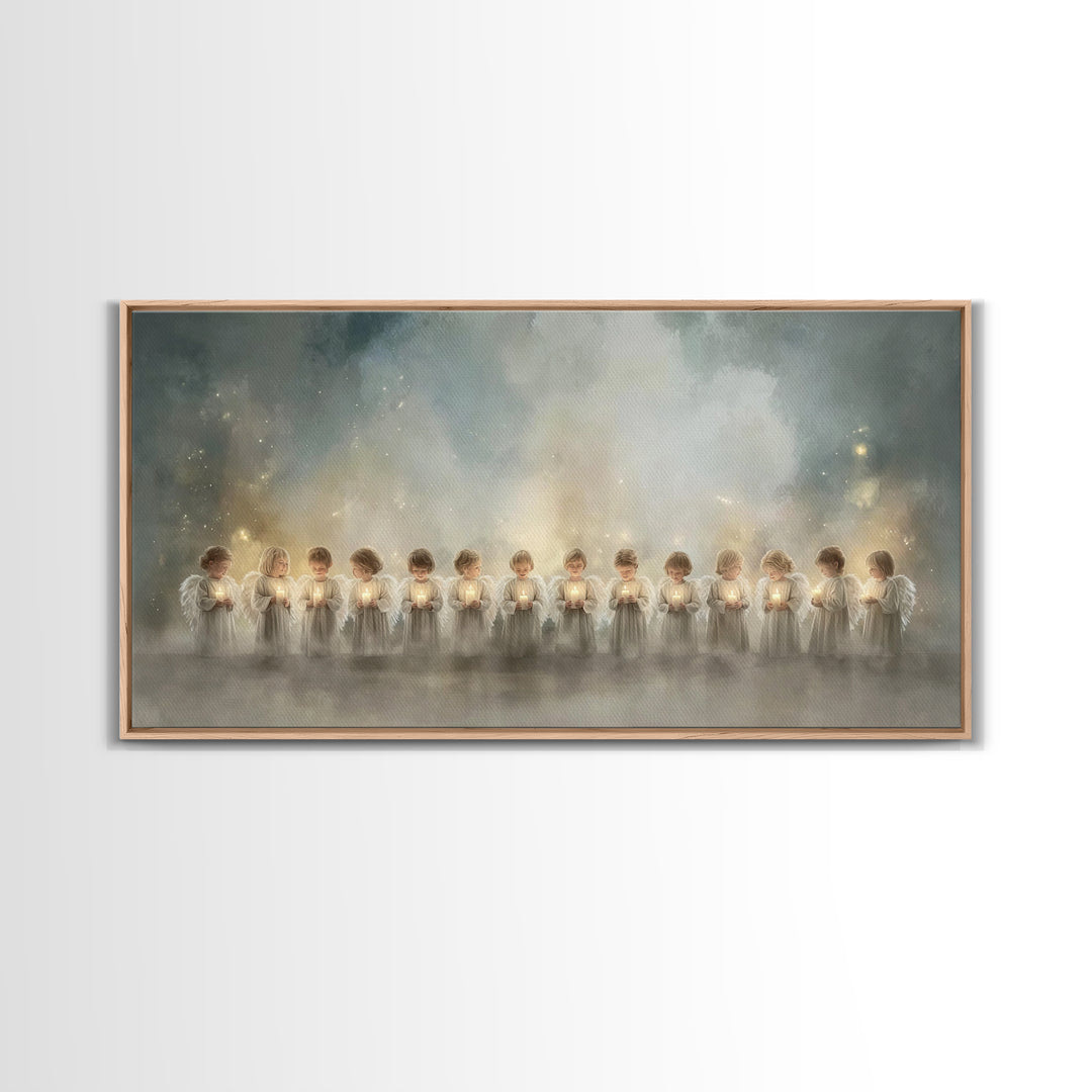 Angel Chorus - Framed Canvas Print - Christian Wall Art - Christian Art Canvas - Christmas Art - Christian Christmas Art - Christian Christ